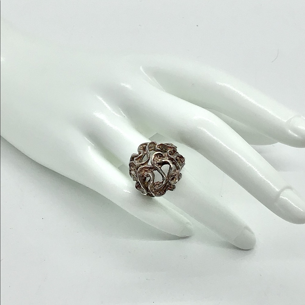 Sterling Handcrafted Freeform Statement Ring - image 5